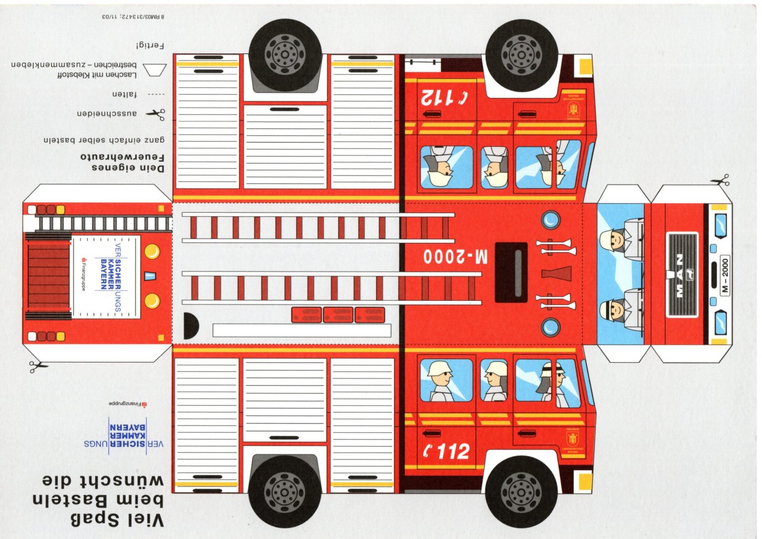 Feuerwehrauto zum Basteln – Freiwillige Feuerwehr Markt Feucht